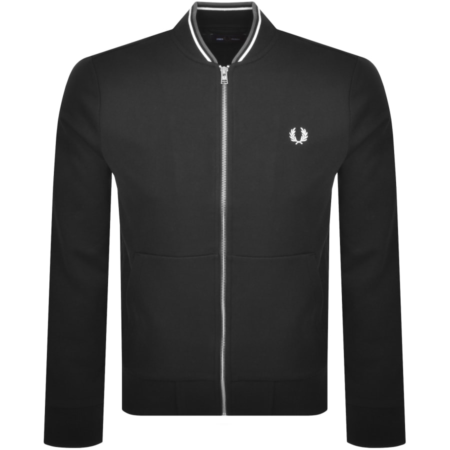 Fred Perry Zip Through Sweatshirt Black | Mainline Menswear